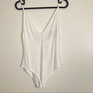 Boohoo Off White Bodysuit Size 6